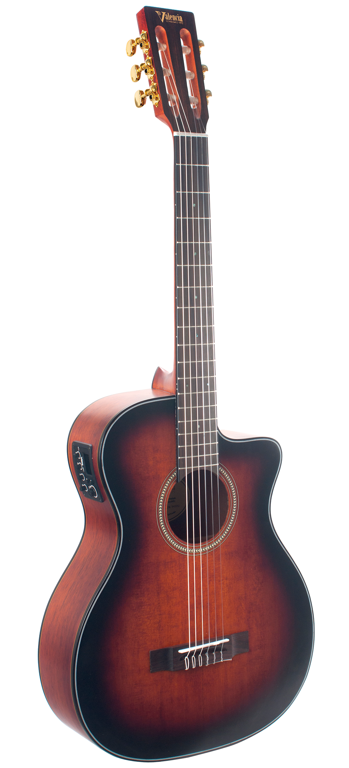 Valencia | VA434CECSB | Nylon Acoustic Guitar - Cutaway, Electric Acoustic | Full Size | Classic Sunburst Valencia | VA434CECSB | Nylon Acoustic Guitar - Cutaway, Electric Acoustic | Full Size | Classic Sunburst